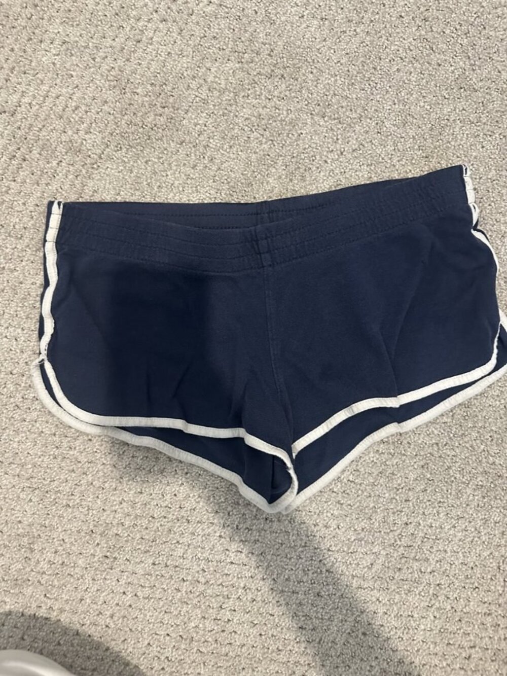 Forever 21 Navy Dolphin Track Shorts White Trim – Size XS